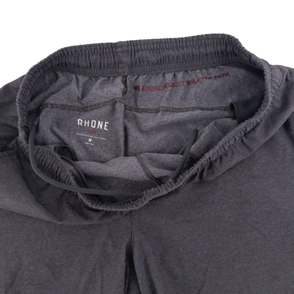 Rhone Guru Mens Medium Gray Unlined Performance Athletic Running Training Shorts - Picture 4 of 12